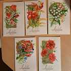 5 kukkakorttia,  taittokortti,  kulkematon - pikkukuva 2