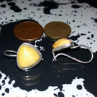 Vintage Hopea meripihka korvakorut 875 baltic Amber Meripihk - pikkukuva 3