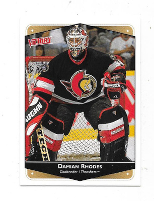 1999-00 UD Victory #13 Damian Rhodes , Atlanta Trashers MV