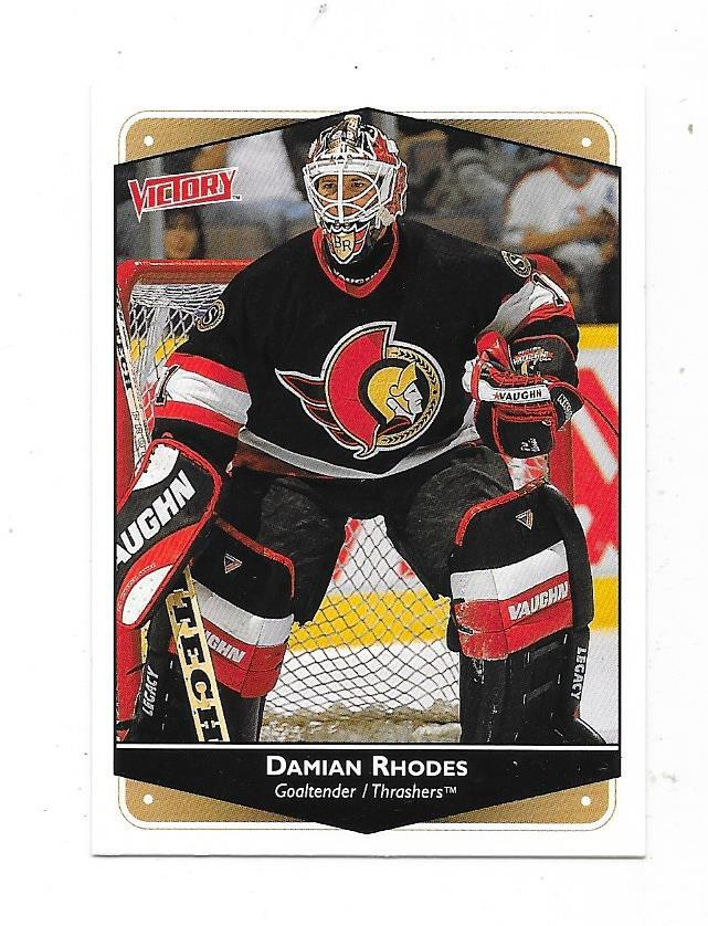 1999-00 UD Victory #13 Damian Rhodes , Atlanta Trashers MV