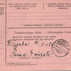 POSTIENNAKKO-OSOITEKORTTI HELSINKI 23.XII.24 LEIMA M17 3MK M - pikkukuva 2