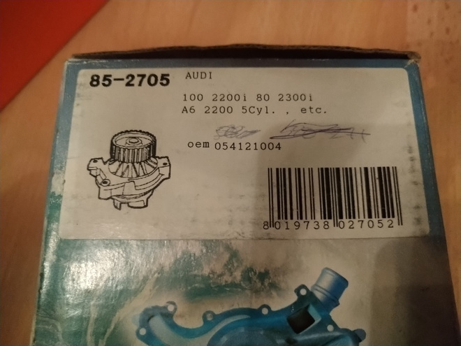Audi, Renault Vesipumppu Aqua Plus 85-2705