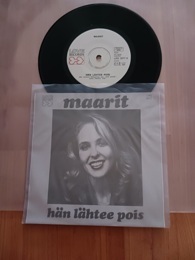 Maarit – Hän Lähtee Pois 7" ps orig 1975 Love Records mint!!