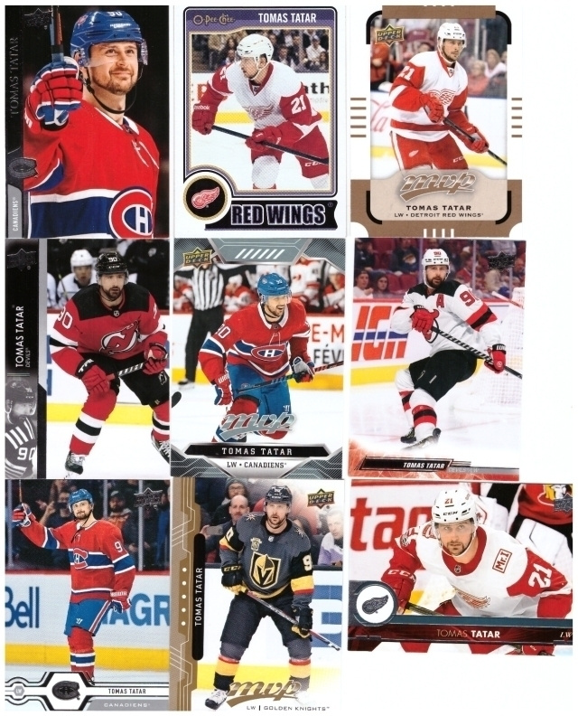 9 x TOMAS TATAR Canadiens, Devils, Red Wings, Golden Knights