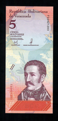 Venezuela 5 Bolivar V.2018