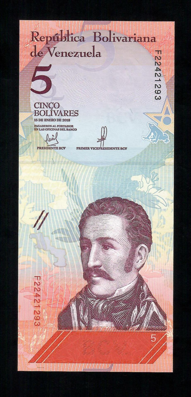 Venezuela 5 Bolivar V.2018