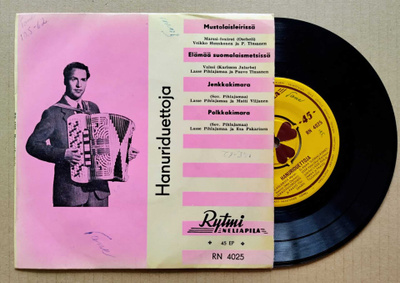 HANURIDUETTOJA – Rytmi 7” EP 1955 + KK - Lasse Pihlajamaa ym