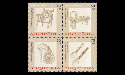 Albania 3474-8vb ** Historialliset puukäsityöt (2014)