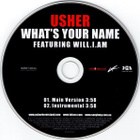 Usher Featuring Will.I.Am • What's Your Name CD-Single - pikkukuva 2