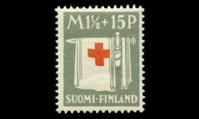159 ** Punainen risti 1 1/2mk+15p (1930)