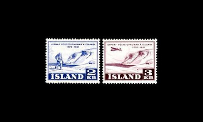 Islanti 273-4 ** Islands postväsen (1951)