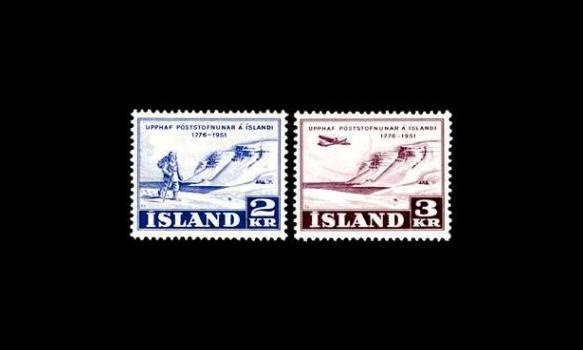 Islanti 273-4 ** Islands postväsen (1951)