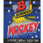 Purkkakääre B BOWMAN HOCKEY 1990 - pikkukuva 1