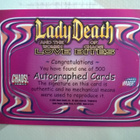 Lady Death Nimikirjoitus Keräilykortti - pikkukuva 2