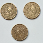 Alumiinipronssi 20 markkaset vuosilta 1937, 1938 ja 1939. - pikkukuva 1