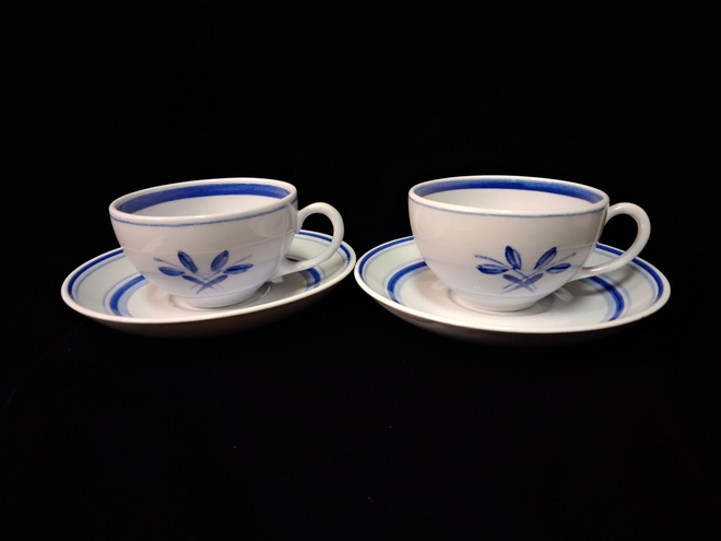 2 x Blue Rose lastenkuppi Arabia