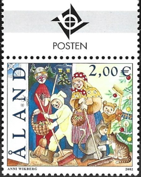 Åland 2002 Nuutinpäivä 2,00 € välilöpari logo ** LaPe 201