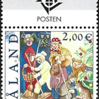 Åland 2002 Nuutinpäivä 2,00 € välilöpari logo ** LaPe 201 - pikkukuva 1