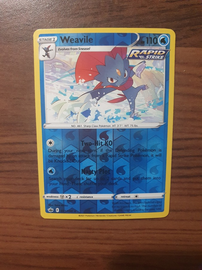 Pokemon Weavile 031/198 Reverse holo Rare