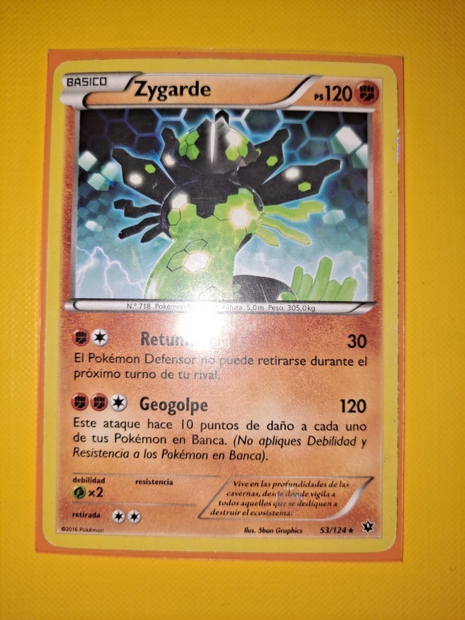 Zygarde 53/124 Pokemon Fates Collide Rare card