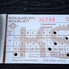 Koululaislippu 1987 matkahuolto keräilyyn - bussi linja-auto - pikkukuva 2