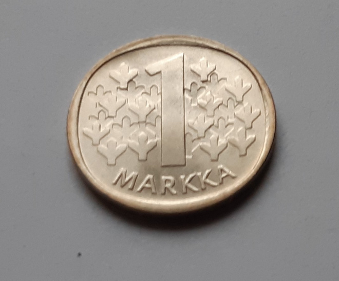1 markka UNC, v. 1978