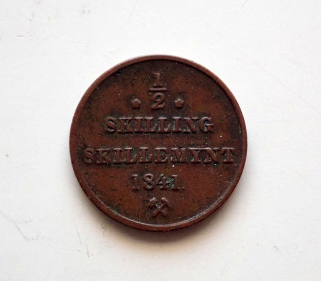 Norja 1/2 skilling 1841