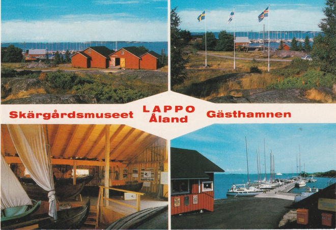 Postikortti, AHVENANMAA, LAPPO,  monikuvakortti