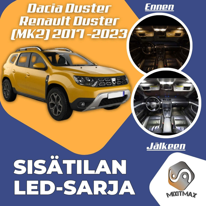 Dacia Duster II Sisätilan LED-sarja 7-osainen