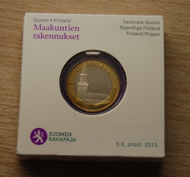 SUOMI: 5€ 2013 Turun tuomiokirkko Proof