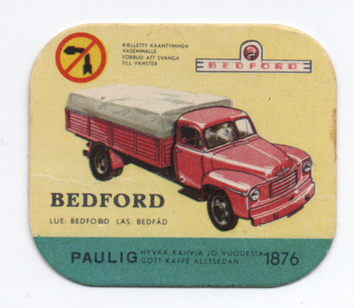 Kahvilappu Paulig BEDFORD