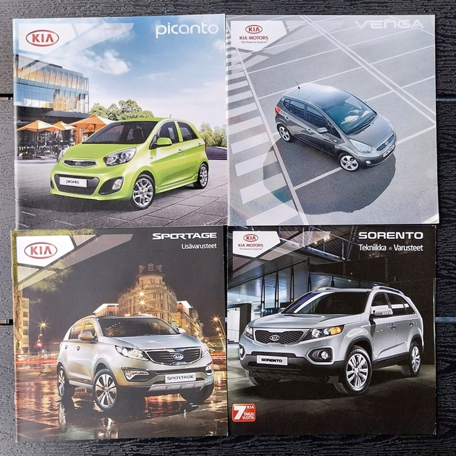 KIA esitteet Venga Picanto Sportage Sorento