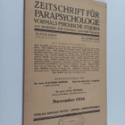 Zeitschrift fur parapsychologie - November 1926 - pikkukuva 1