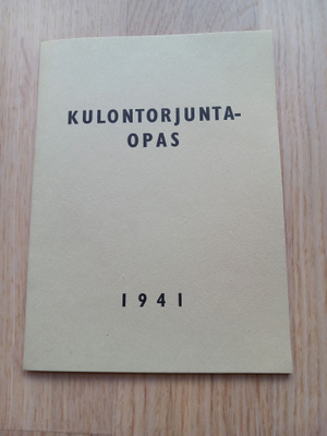 Kulontorjuntaopas 1941, vedos ennen opasta 1943
