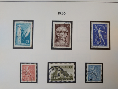 1956 Suomi postimerkki 6 kpl
