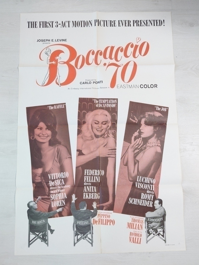 Boccaccio 70 - elokuvajuliste ( 104 x 68 cm )