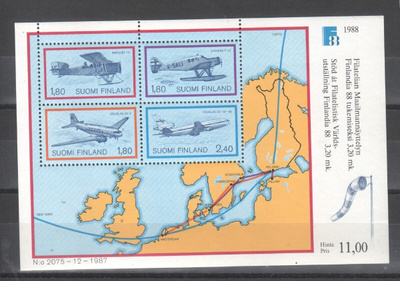 1988 Finlandia 88 blokki postituoreena
