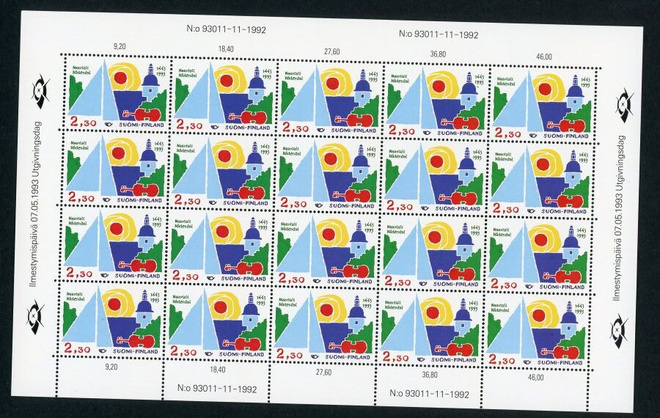 1993 Pohjola-Norden 2,30 mk arkki **