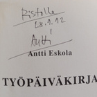 Antti Eskola : Työpäiväkirja (signeerattu, tekijän omiste) - pikkukuva 3