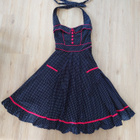 Hell Bunny Vixen musta halterneck-mekko koko XS - pikkukuva 1