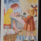 Jenny Nyström: tytöt pakkaa lahjoja, kulkenut 1948 - pikkukuva 1