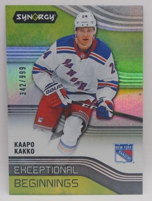 2019-20 Synergy Exceptional beginnings Kaapo Kakko /999