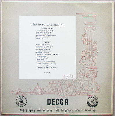 Schubert & Faure - Resitaaleja LP