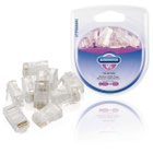 Bandridge Liitin RJ45 Uros, PVC, Läpinäkyvä, 10kpl *UUSI* - pikkukuva 1