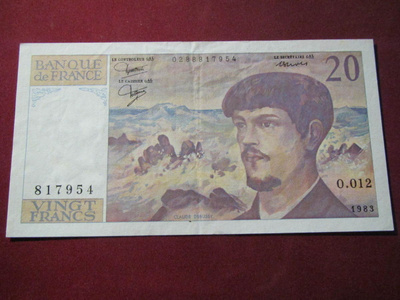 20 francs 1983 Ranska-France