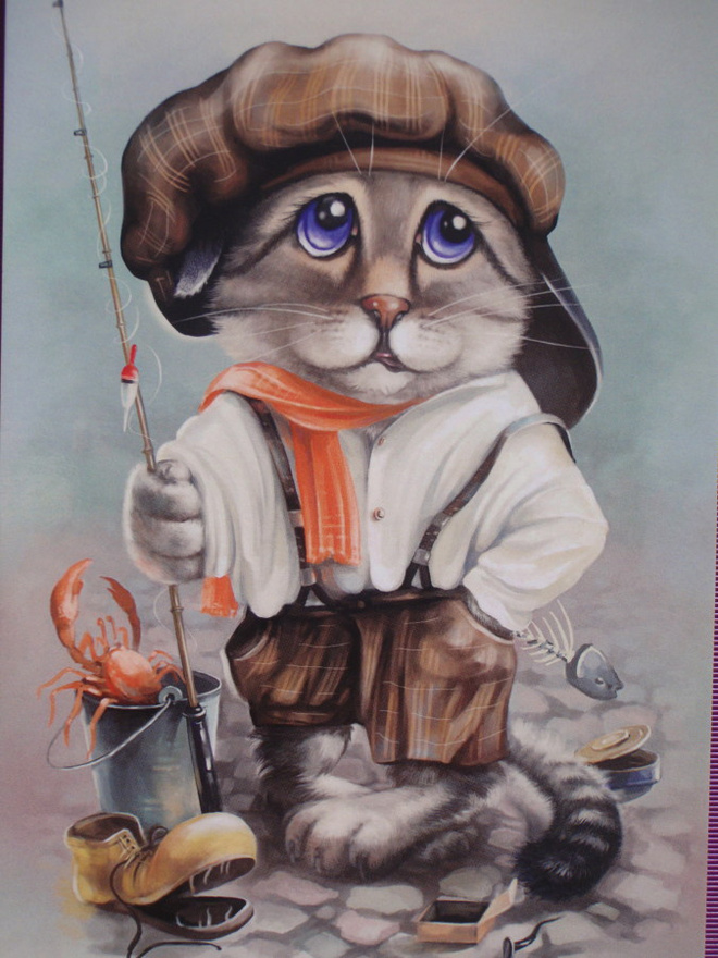 Kissa kalastamassa
