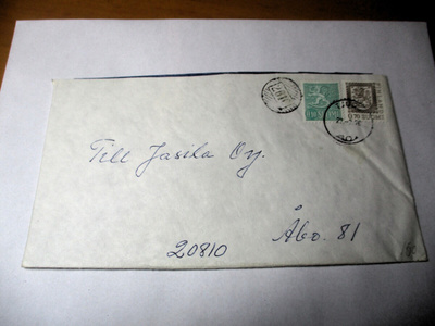 1976 Tjudö nrol sekapostitekuorella
