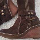 Ruskeat Clarks kiilakorko Nahkasaappaat / Saappaat - koko 38 - pikkukuva 3