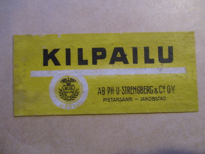 STRENGBERG KILPAILU JAKOBSTAD 1919-20  (K15-S61)