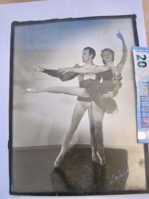 VANHA Valokuva Balettitanssija Uno Onkinen ym 1954